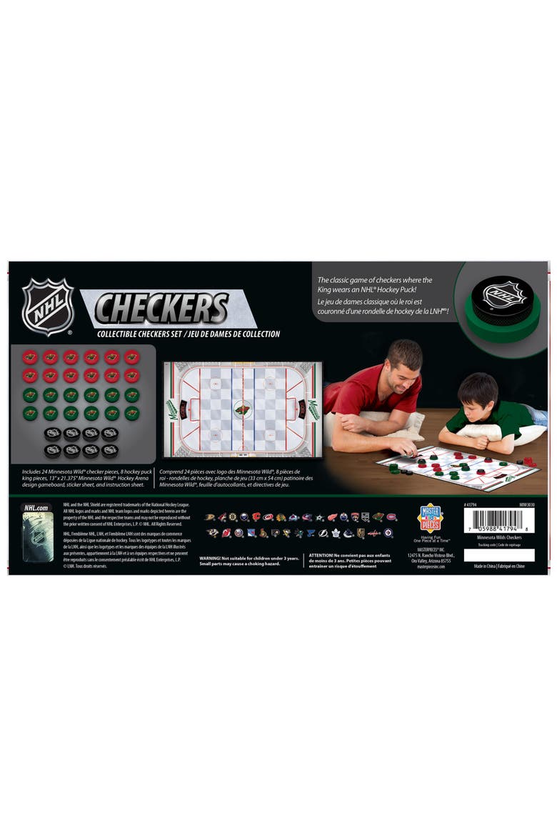 Minnesota Wild Checkers Board Game, Alternate, color, Multicolor