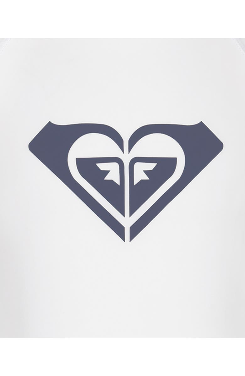 Roxy Kids' Whole Hearted UPF Rashguard, Alternate, color, Bright White