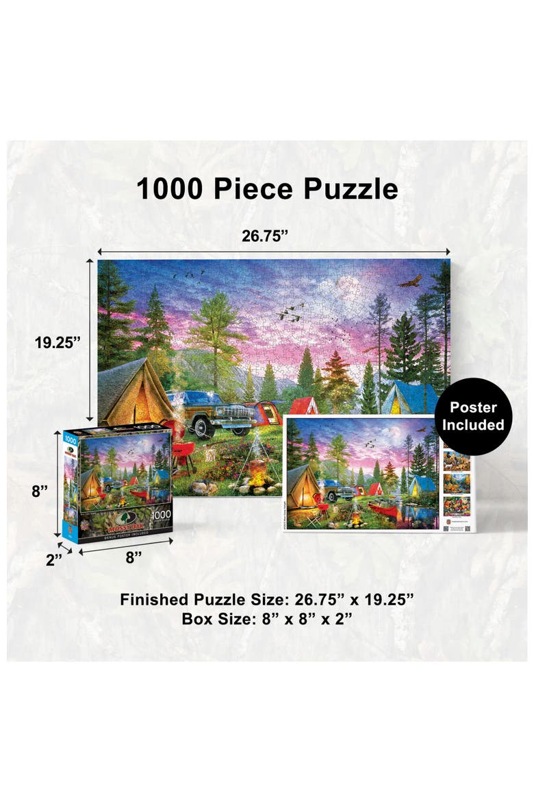 River Camp Twilight 1000pc Puzzle, Alternate, color, Multicolor
