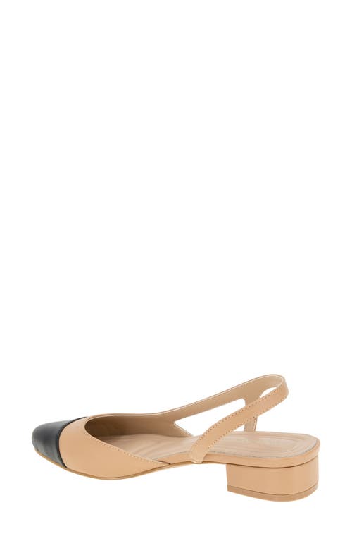 Bcbgeneration Tillie Slingback Cap Toe Pump In Tan/black