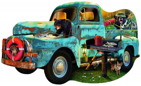The Blue Truck 1000 piece Jigsaw Puzzle for Adults Special Shape