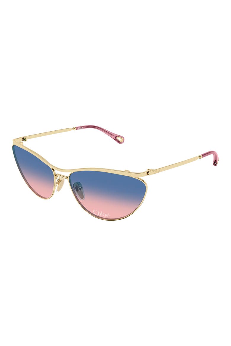 CH0386S Cat Eye Sunglasses, Alternate, color, GOLD/ BLUE PINK