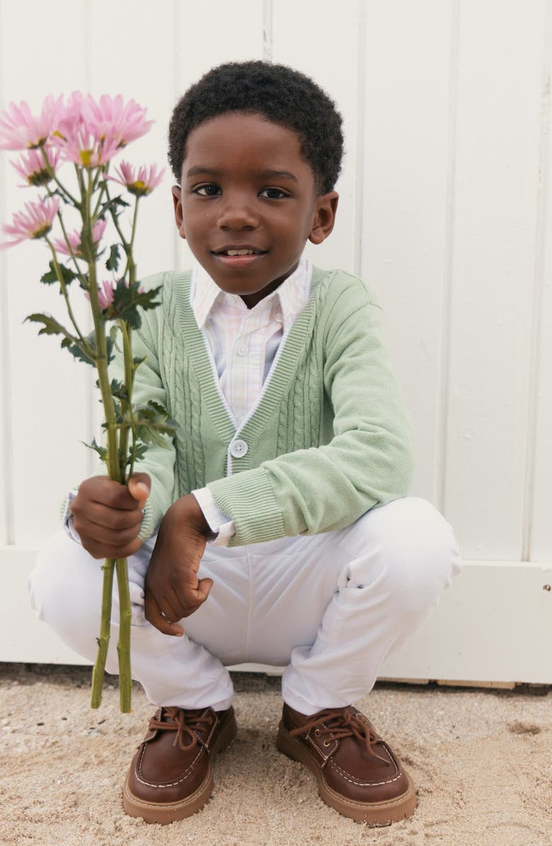 Hope & Henry Kids' Organic Long Sleeve Stretch Poplin Shirt, Alternate, color, Chateau Plaid