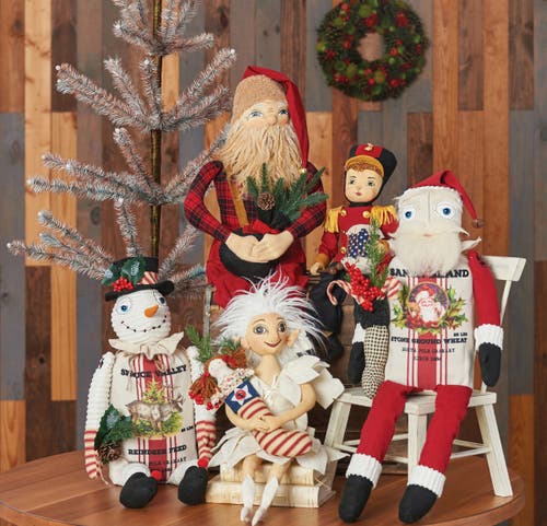 Gallerie Ii Edgarton Santa Joe Spencer Gathered Traditions Christmas Art Doll Figure In Red