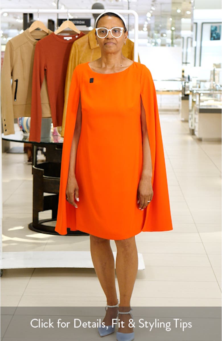 Capelet Georgette Cocktail Dress, sales video thumbnail