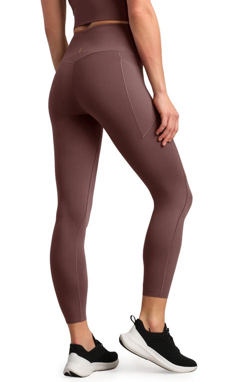 Rhone Revive Pockets 7/8 Leggings In Burgundy