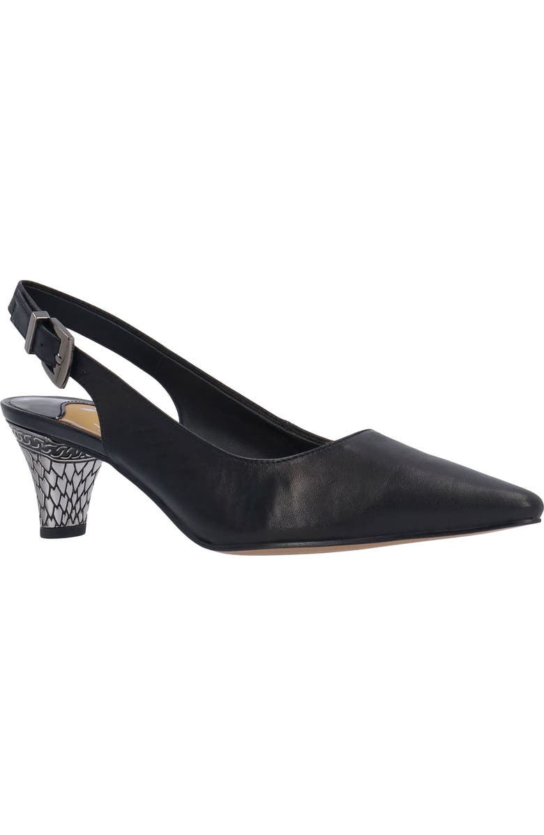 J. Reneé Mayetta Slingback Pointed Toe Pump, Main, color, Black