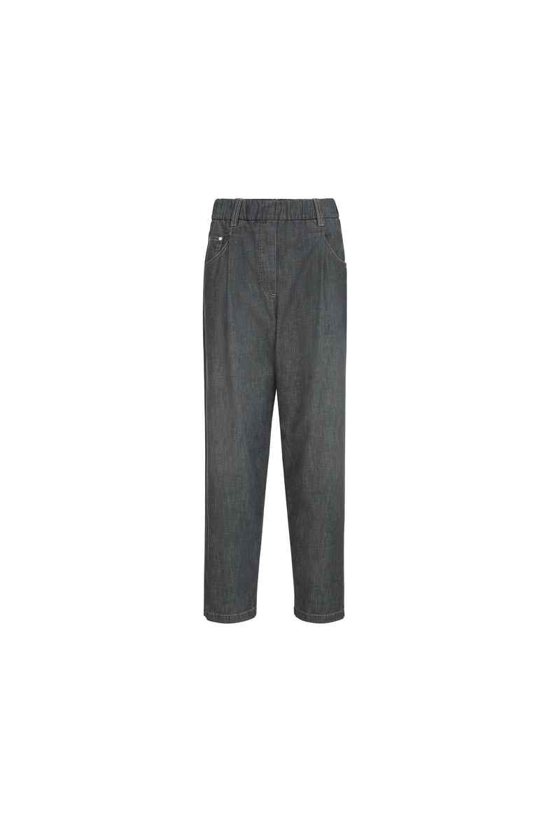 Lightweight denim five-pocket trousers, Alternate, color, Dark Grey