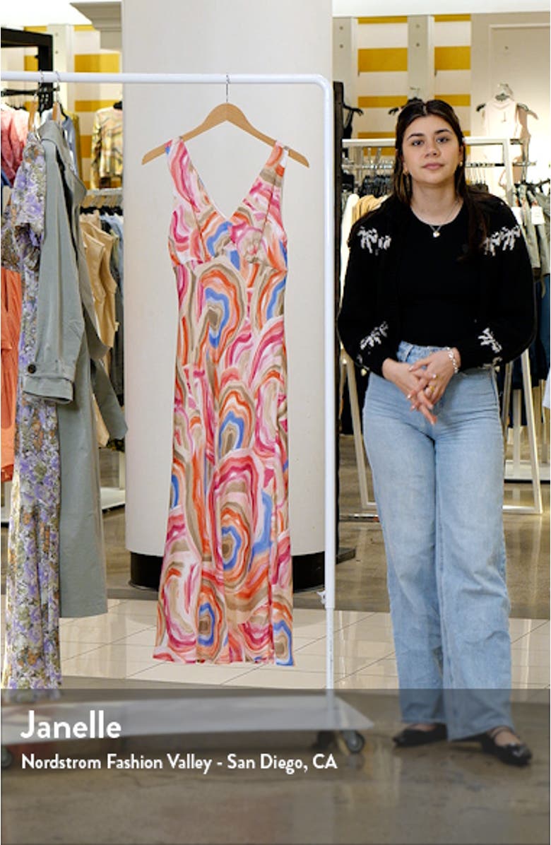 Abstract Floral Maxi Dress, sales video thumbnail