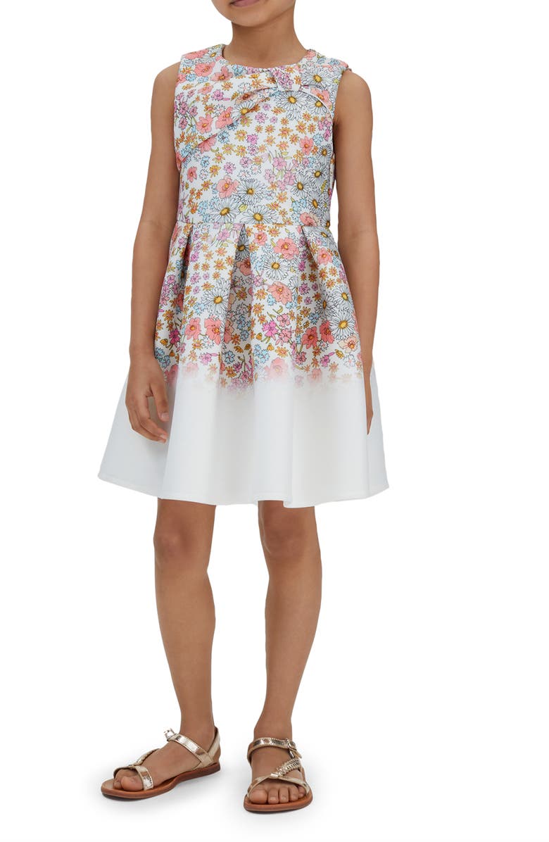 Reiss Kids' Emmie Floral Fit & Flare Dress, Alternate, color,