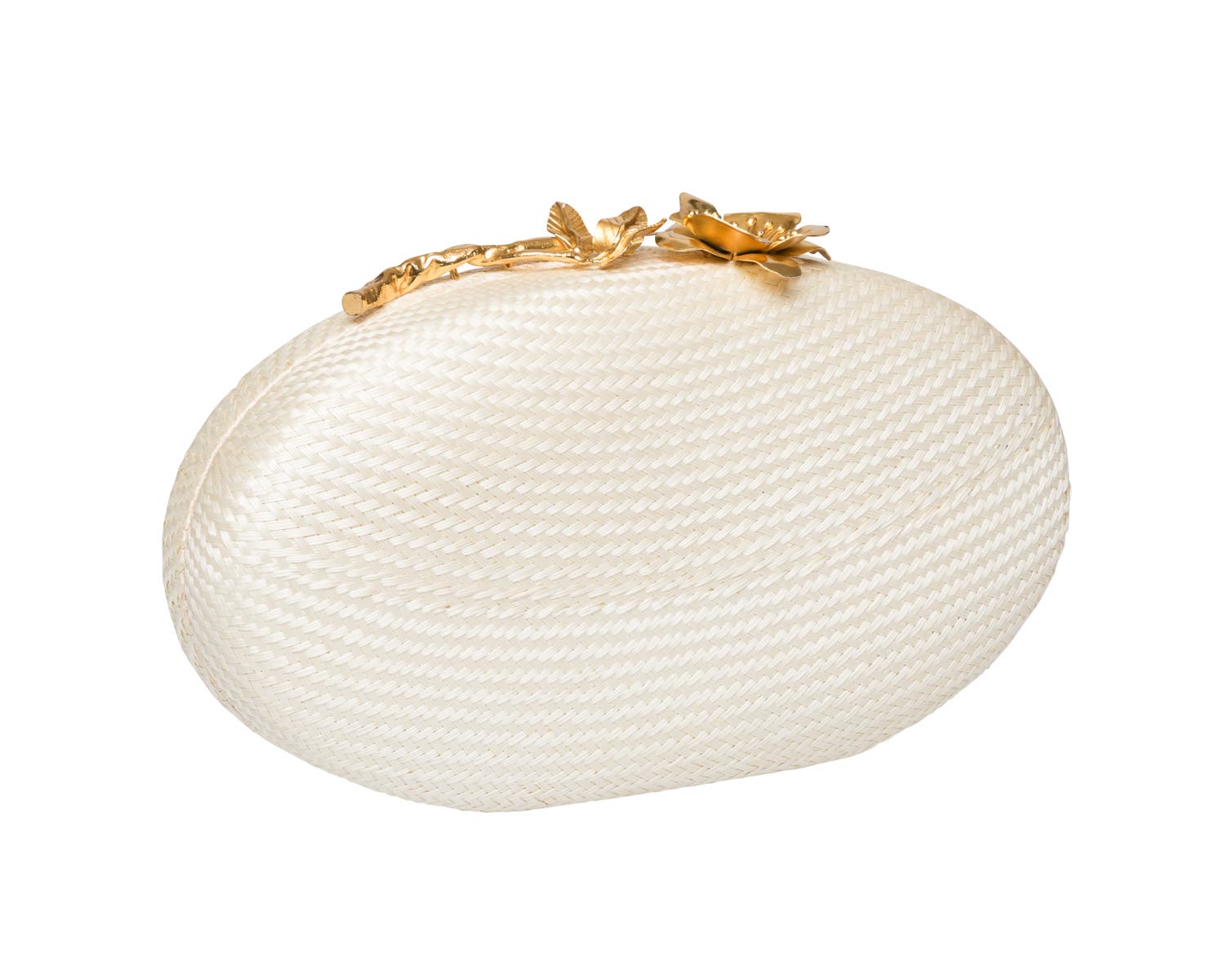Joanna Oval Clutch, Alternate, color, OFF WHITE