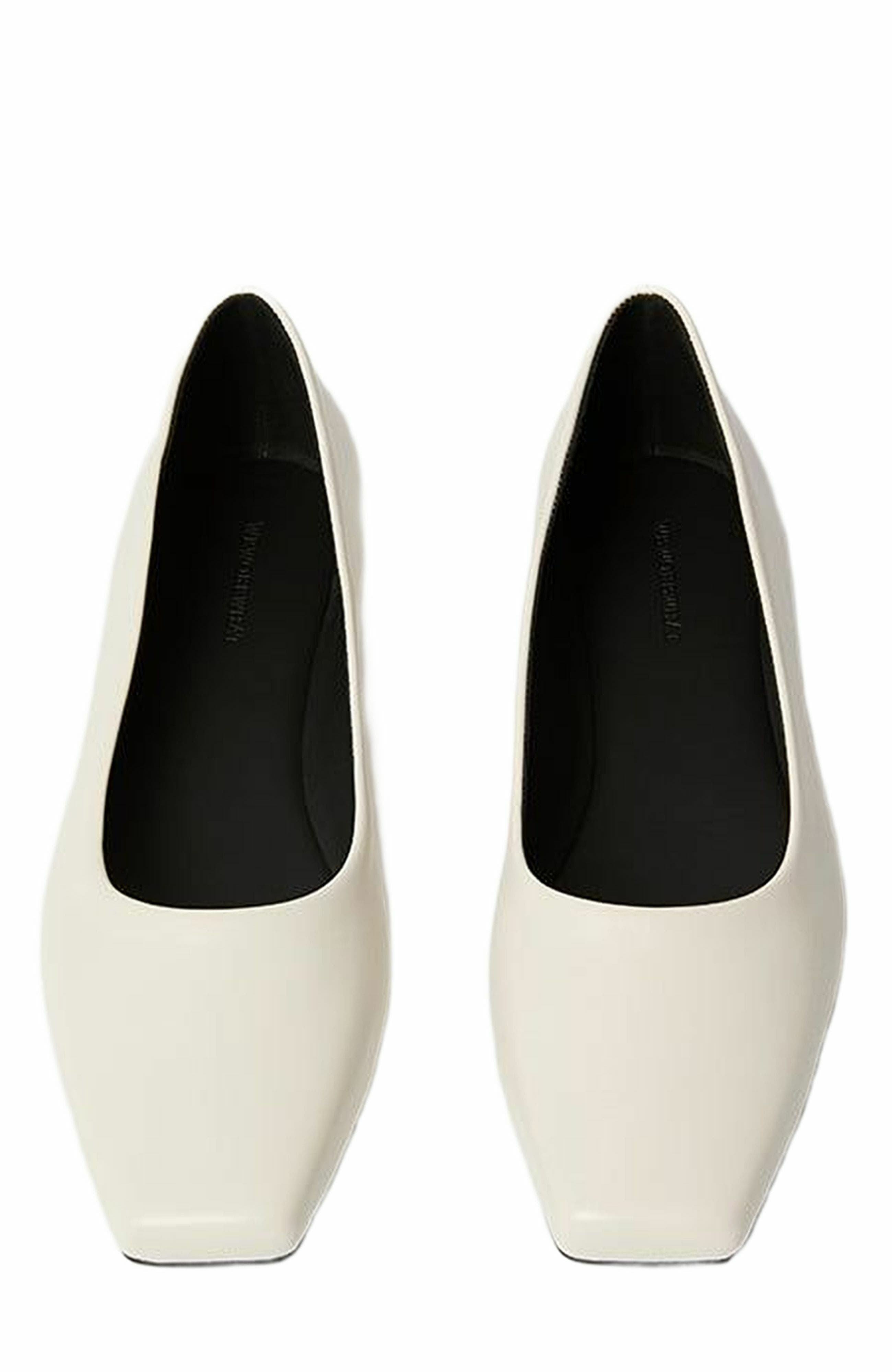 WeWoreWhat Strap Ballet Flat, Alternate, color, Ivory