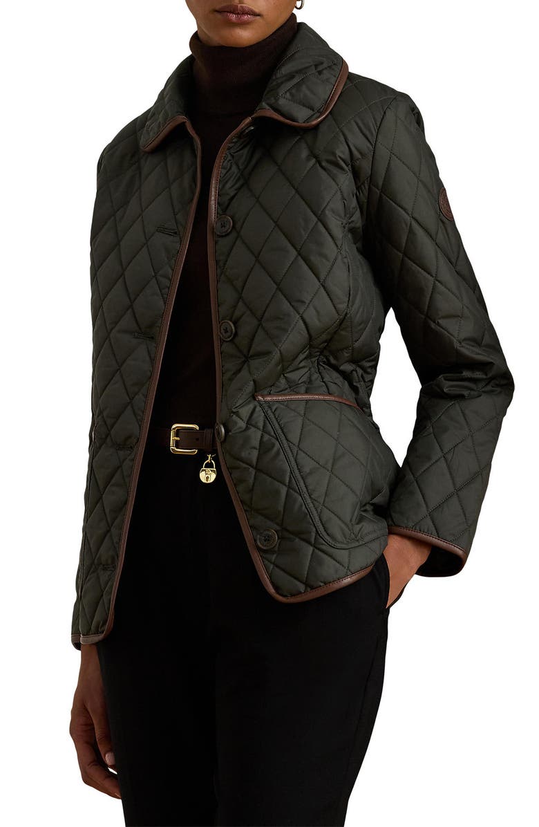 Lauren Ralph Lauren Quilted Jacket, Alternate, color, Litchfield Loden