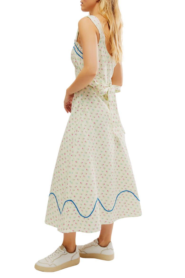 Sweethearts Tie Back Sleeveless Maxi Dress, Alternate, color, IVORY COMBO