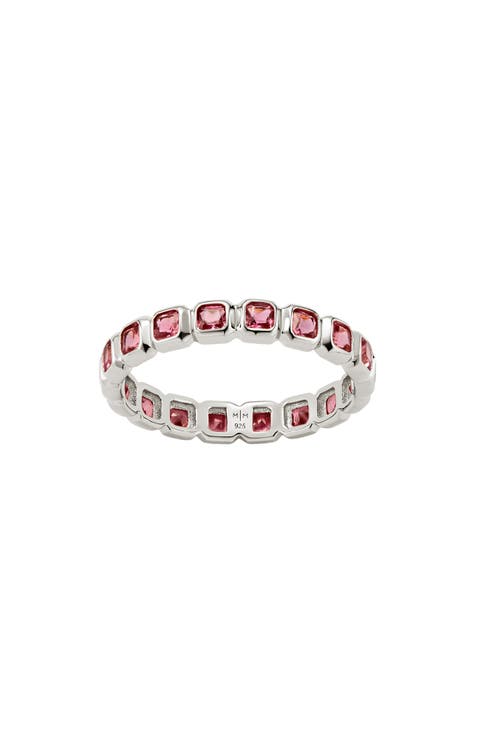 Cubic Zirconia Eternity Birthstone Ring
