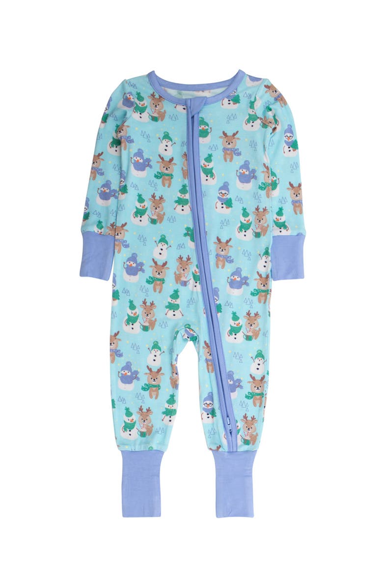 RuggedButts SoftSnooze Baby Boys Convertible One Piece Pajamas, Main, color, Snowy Sidekicks