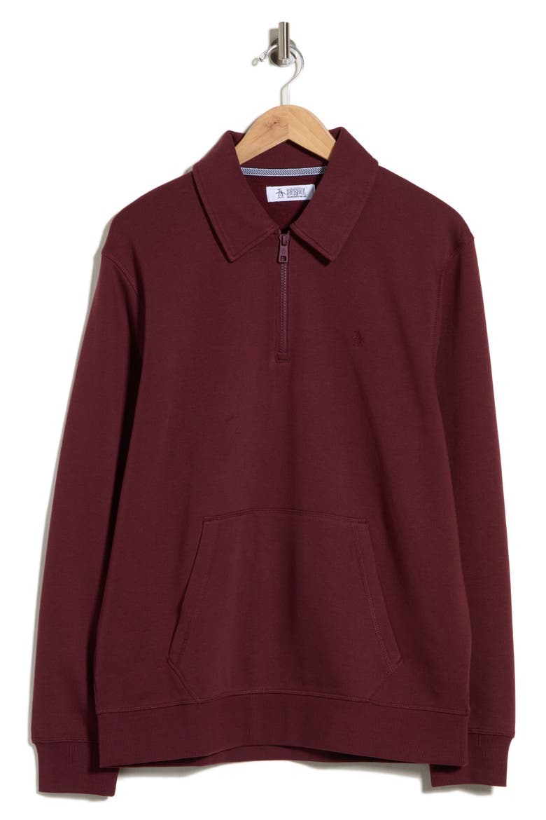 Quarter Zip Fleece Rugby Pullover, Main, color, 610 PORT ROYALE