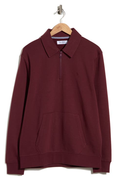 Quarter Zip Fleece Rugby Pullover