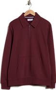 Original Penguin Quarter Zip Fleece Rugby Pullover