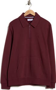 Original Penguin Quarter Zip Fleece Rugby Pullover