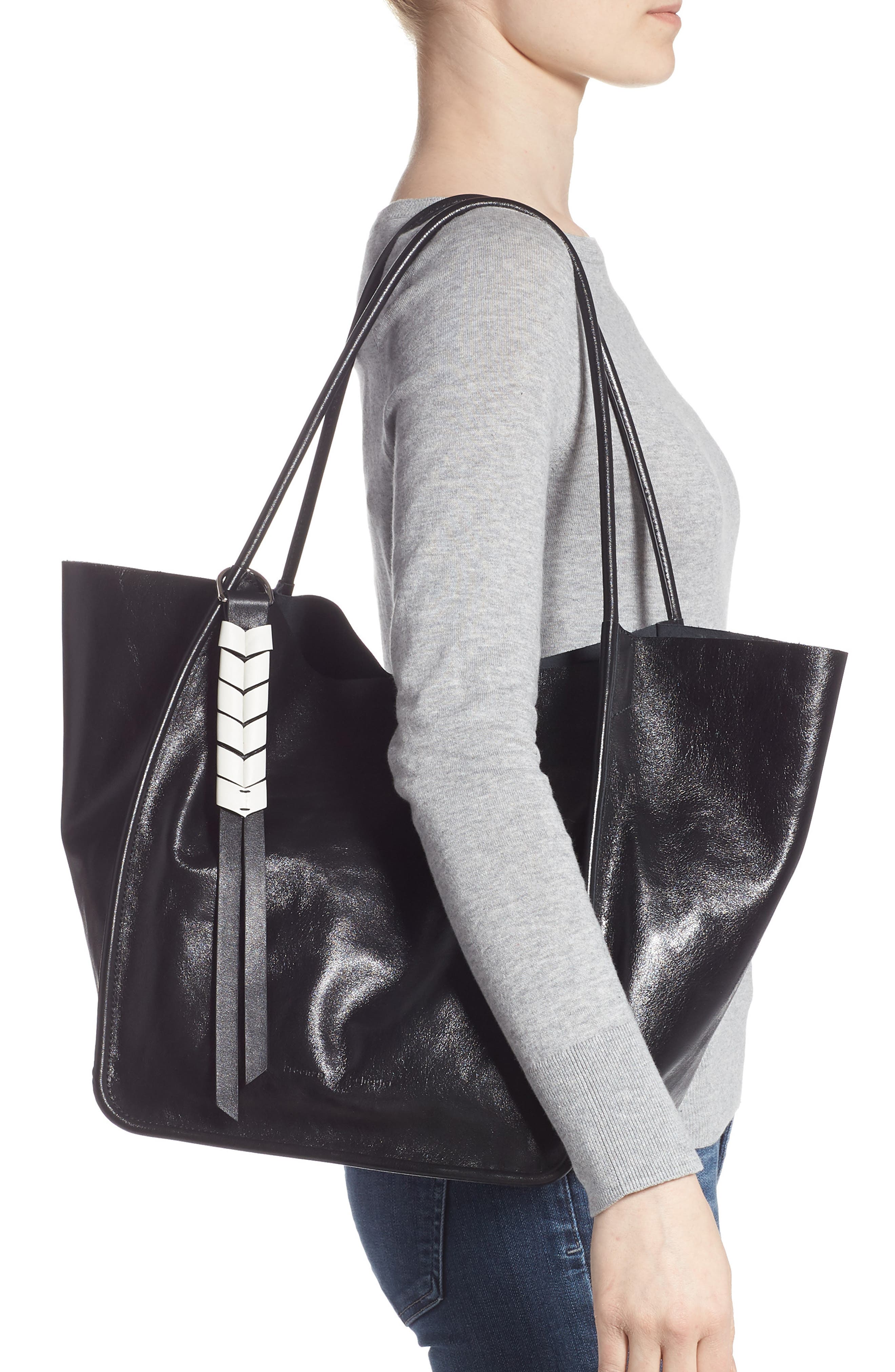 Proenza Schouler Large Calfskin Leather Tote, Alternate, color, 