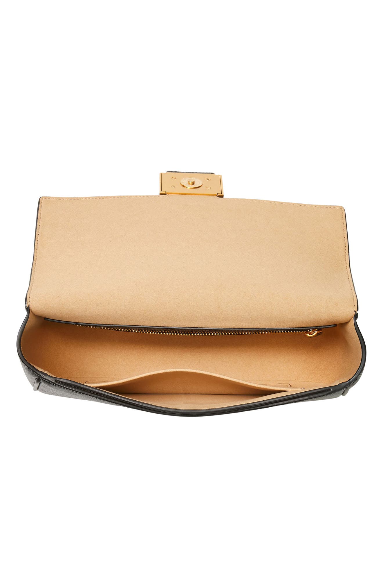 medium katy textured leather convertible shoulder bag, Alternate, color, BLACK