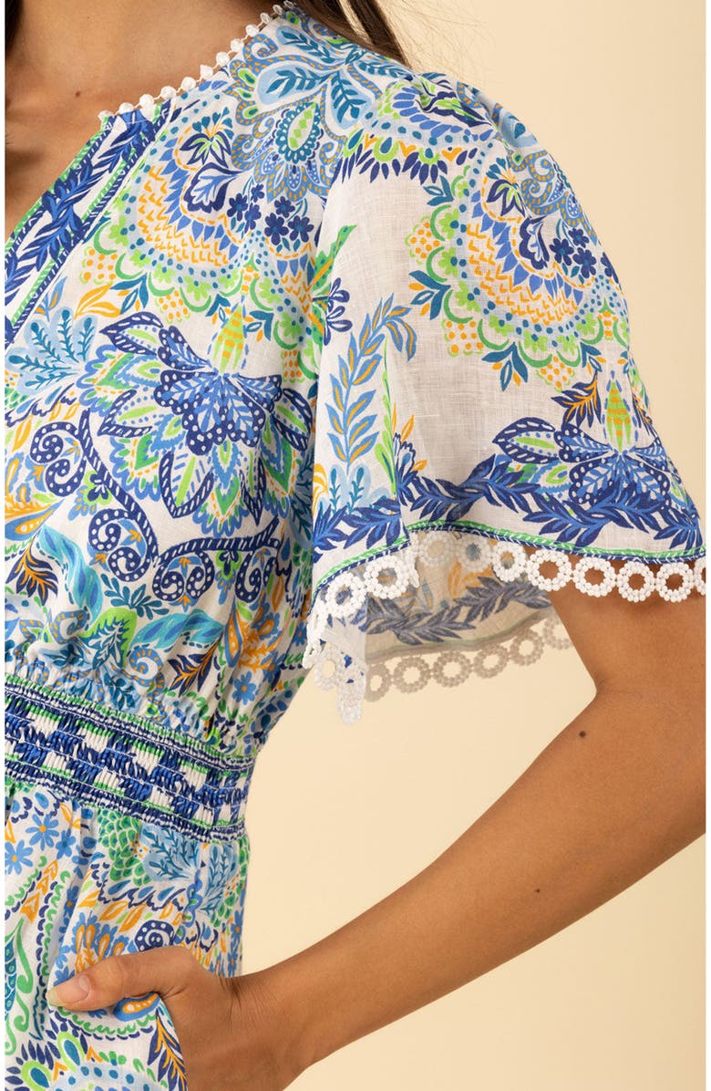 Hale Bob Katelyn Linen Maxi Dress, Alternate, color, 