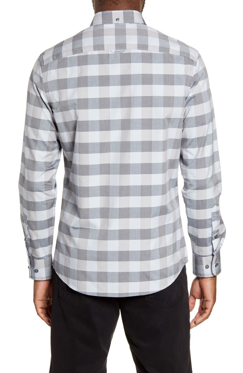 NORDSTROM MEN'S SHOP Slim Fit Non-Iron Check Button-Down Shirt, Alternate, color,