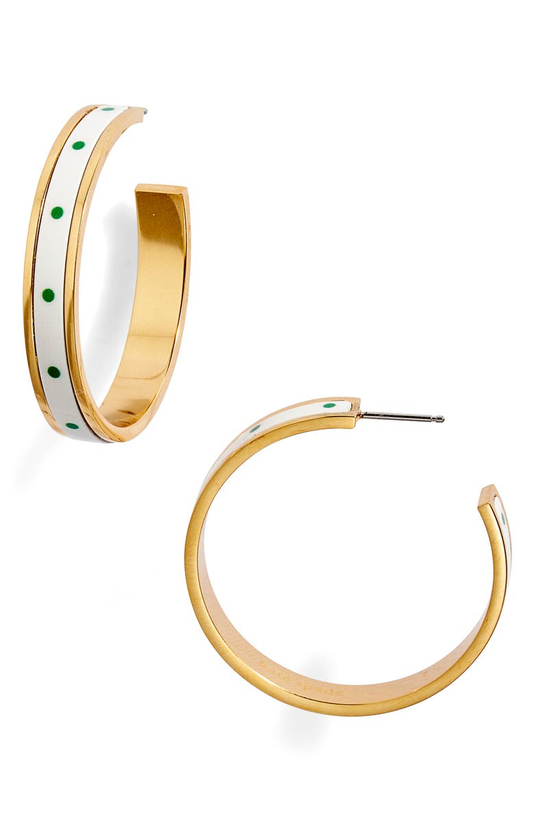 Kate Spade New York gingham hoop earrings, Main, color, 