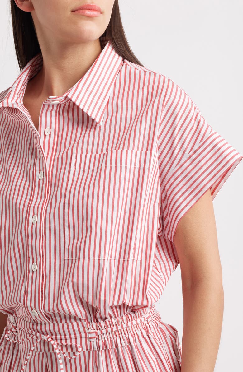 Faithfull the Brand Zion Stripe Cotton Romper, Alternate, color, Riviera Stripe