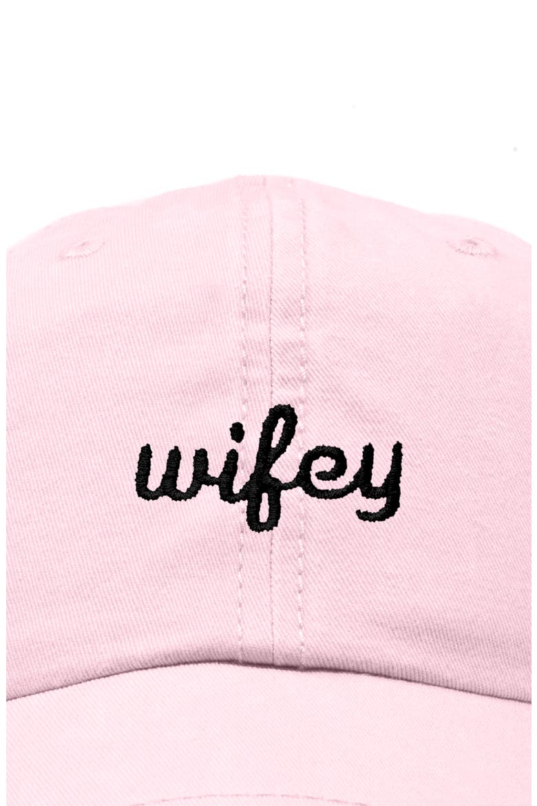 Wifey Embroidered Everyday Cap, Alternate, color, Washed Pink