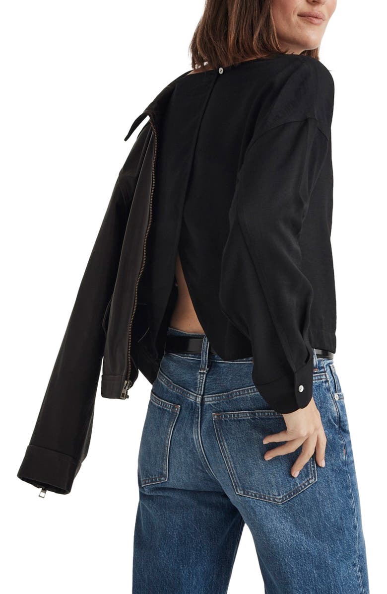 Madewell Relaxed Tulip Back Crop Top, Alternate, color,