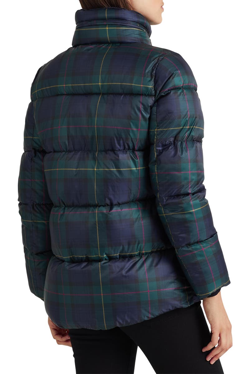 Lauren Ralph Lauren Plaid Puffer Coat, Alternate, color,