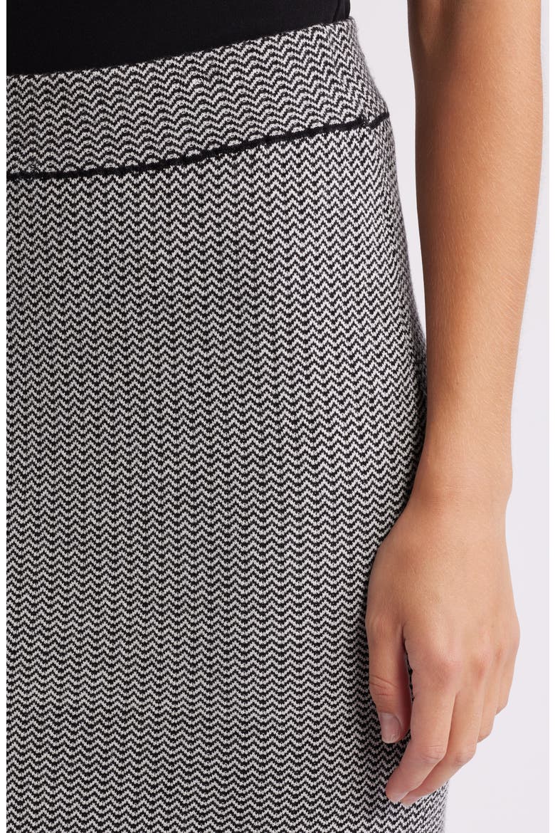 Chevron Pattern Knit Pencil Skirt, Alternate, color, ANNE BLACK/ ANNE WHITE