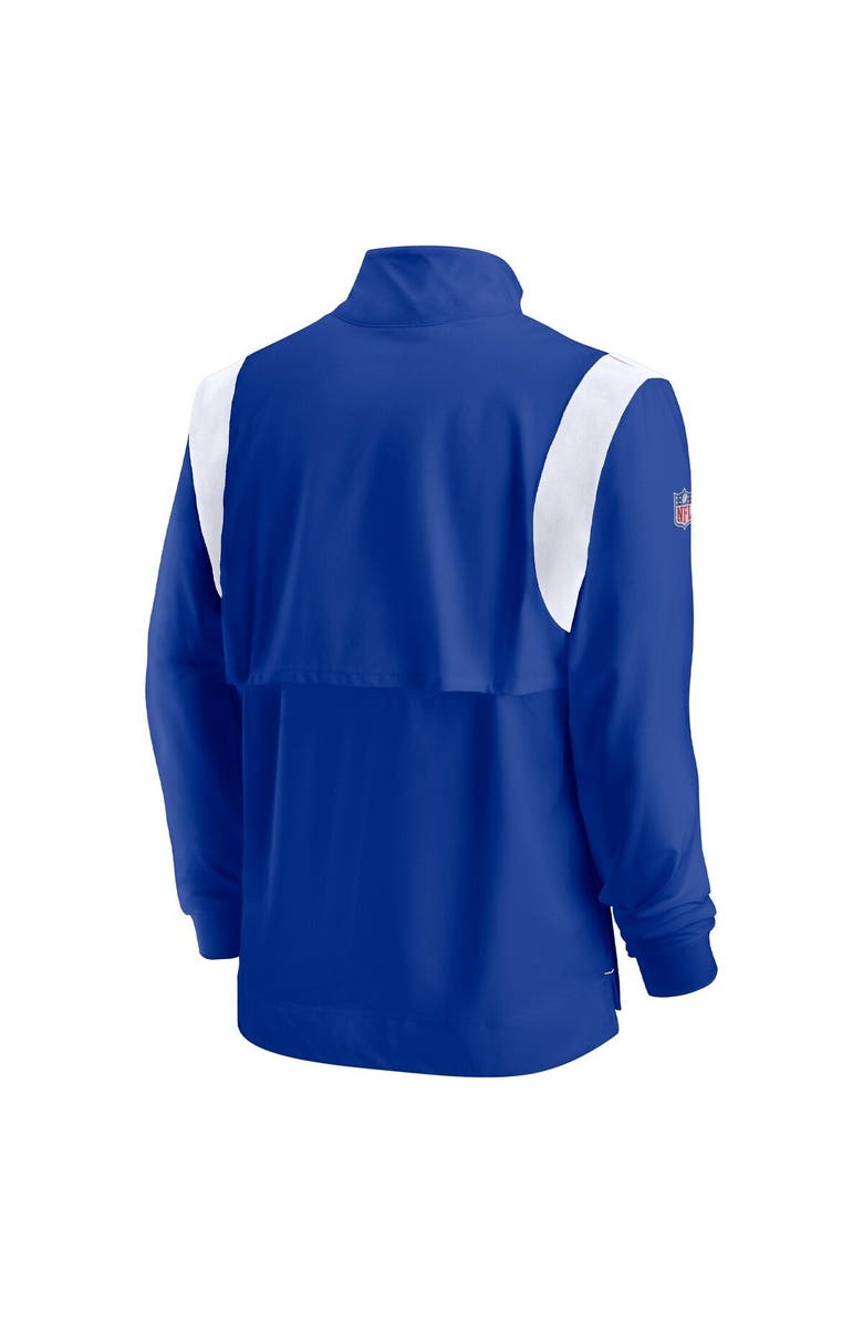 Nike Men's Nike Royal Buffalo Bills Sideline Coach Chevron Lockup Quarter-Zip Long Sleeve Top, Alternate, color,