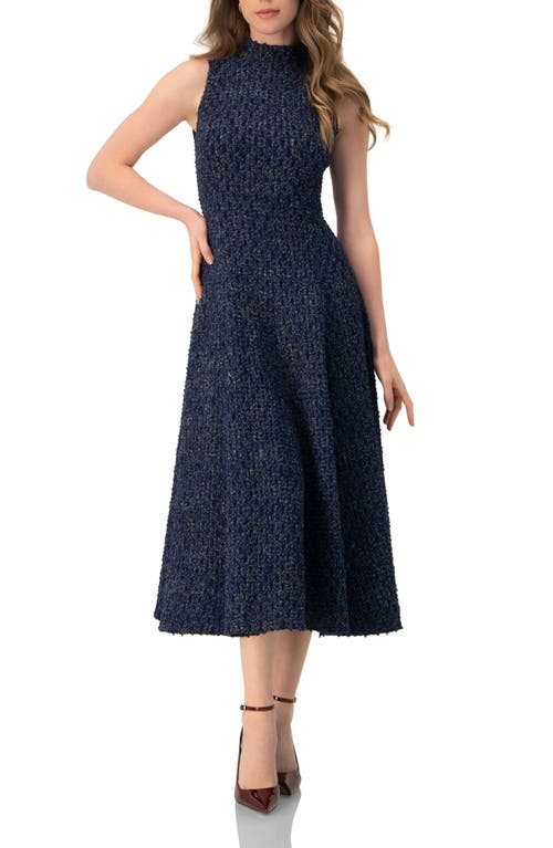 Ivonne Sleeveless Wide Maxi Dress In Blue