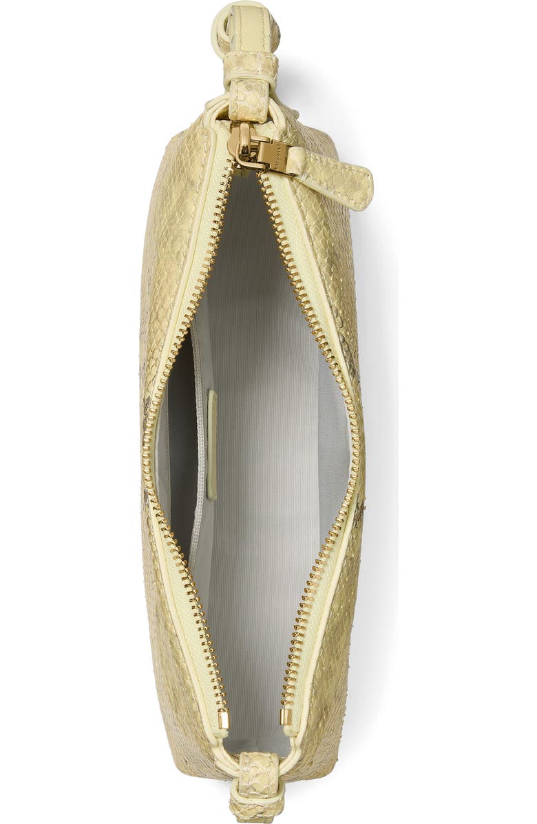 Kate Spade New York loop snakeskin embossed leather crossbody bag, Alternate, color, Pale Citron