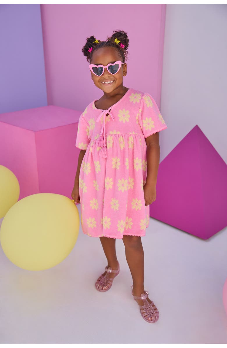 BISBY Kids' Riviera Dress, Alternate, color, Pink Floral Terry