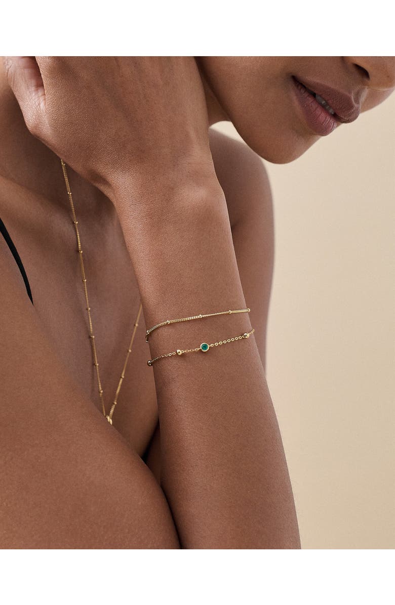 Edge of Ember Globe Station Green Onyx Bracelet, Alternate, color, Green Onyx