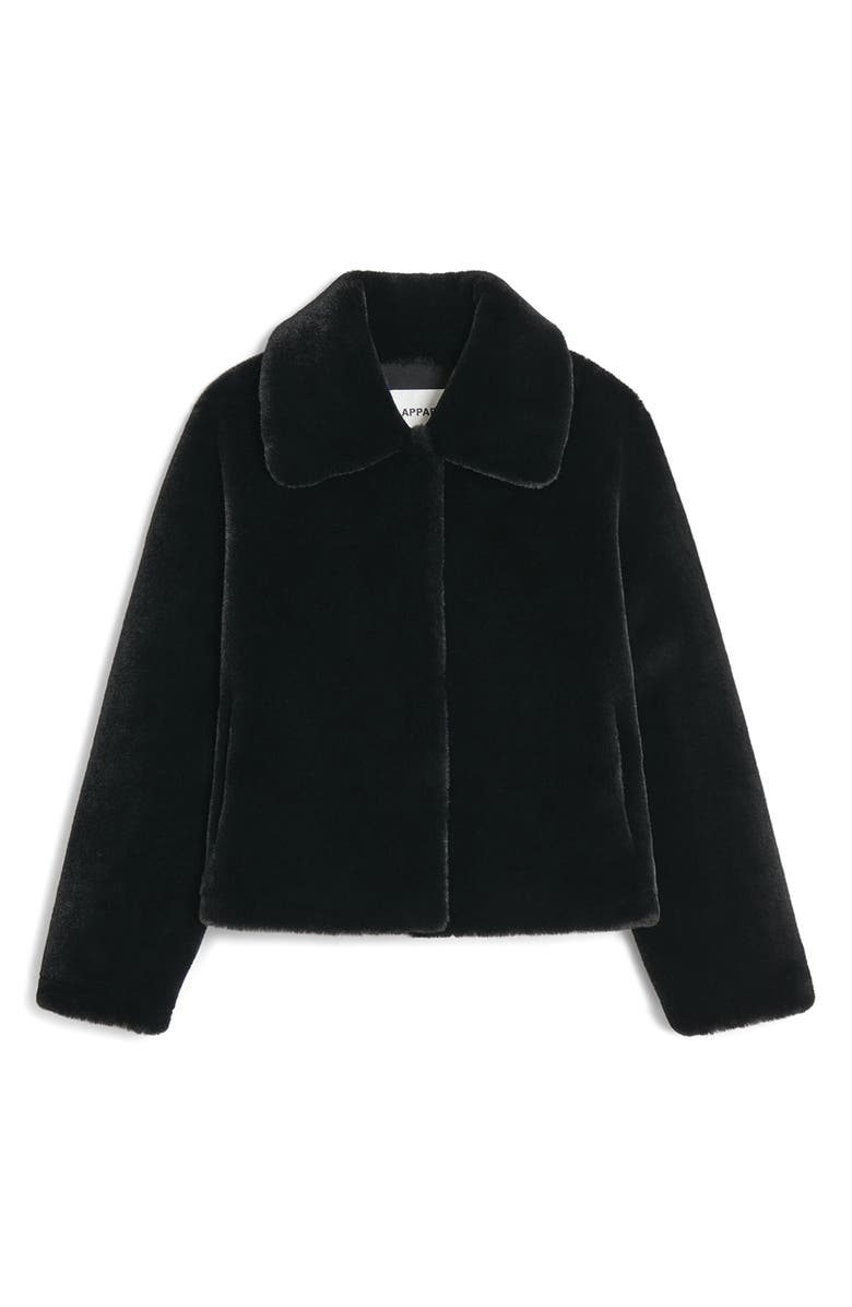 Apparis Elis Pluche<sup>™</sup> Faux Fur Coat, Alternate, color, Noir