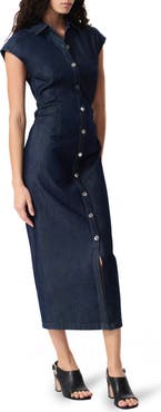 rag & bone Airflex Leah Cotton Blend Denim Shirtdress