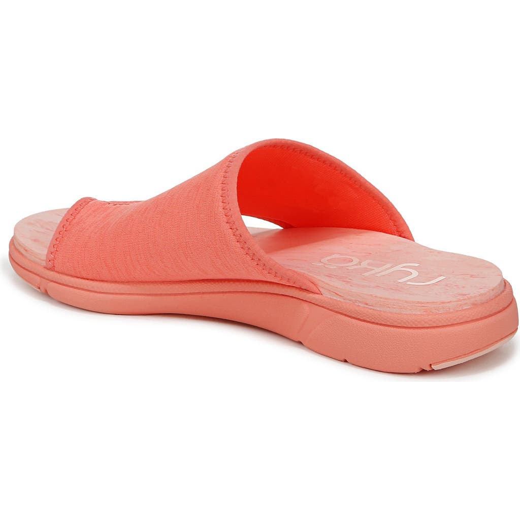 Ryka Women's Margo-slide Toe Loop Sport Sandals In Bright Coral