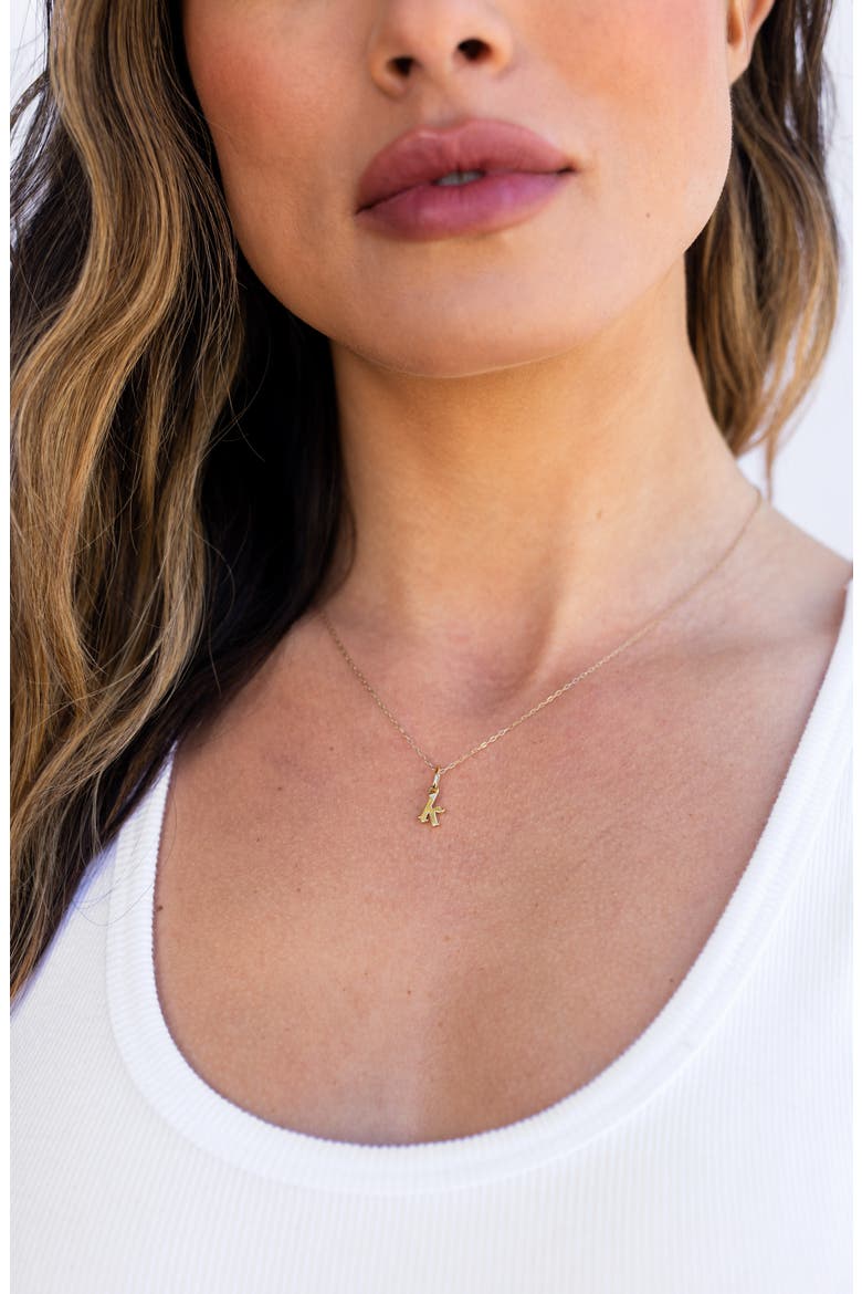 Sophie Customized Initial Pendant Necklace, Alternate, color, GOLD - O