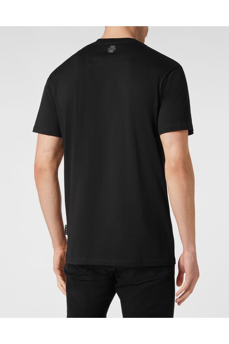 T-Shirt Round Neck Ss With Crystals Men, Alternate, color, black