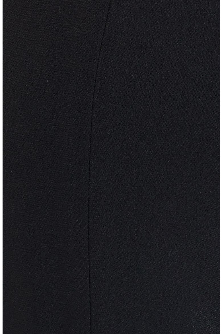 Alexander McQueen Leaf Crepe Slim Bootcut Pants, Alternate, color, BLACK
