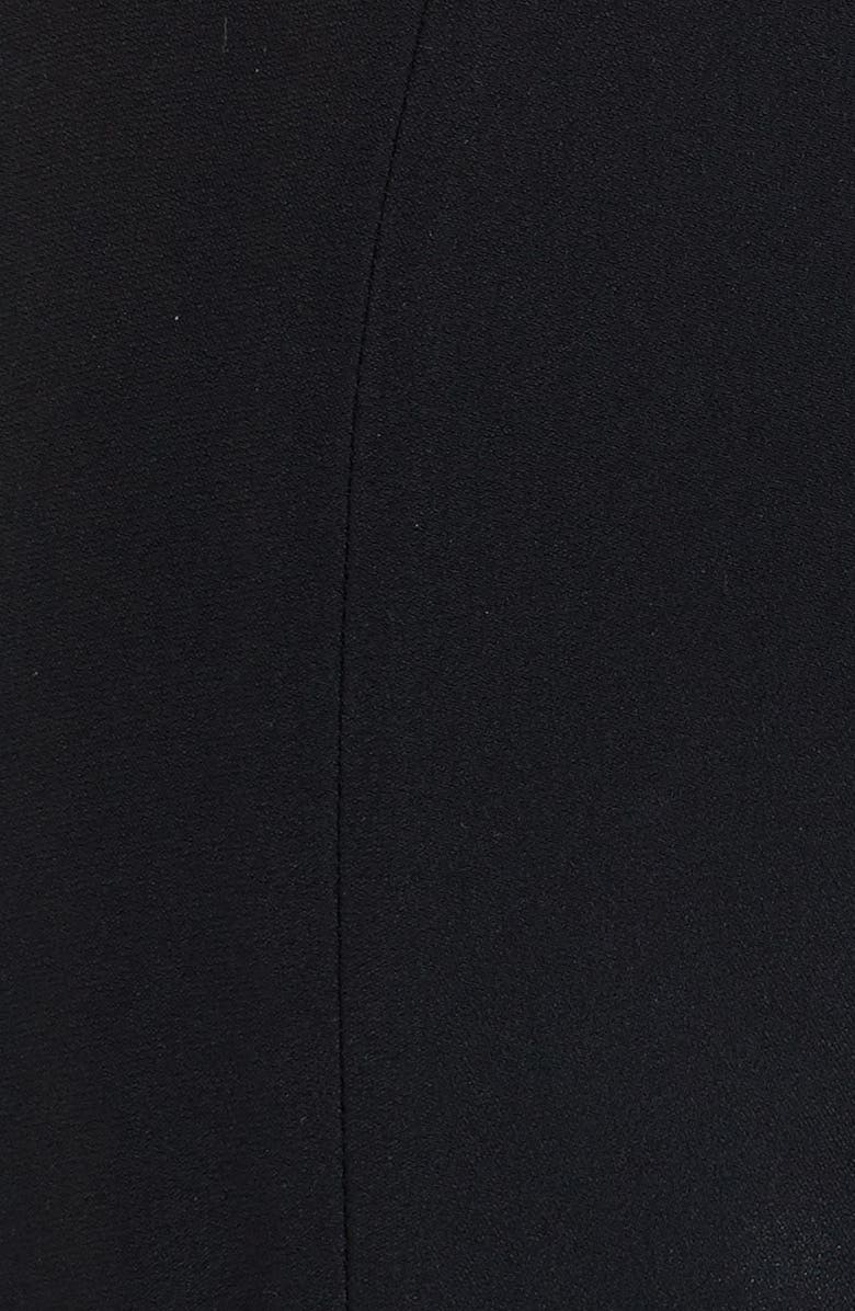 McQueen Alexander McQueen Leaf Crepe Slim Bootcut Pants, Alternate, color, Black