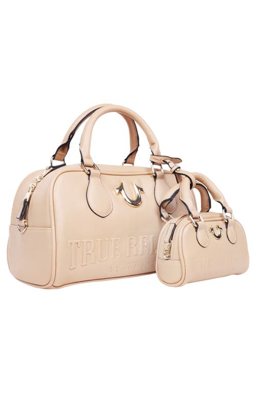 True Religion Logo Small & Large Satchel Bags In Neutral