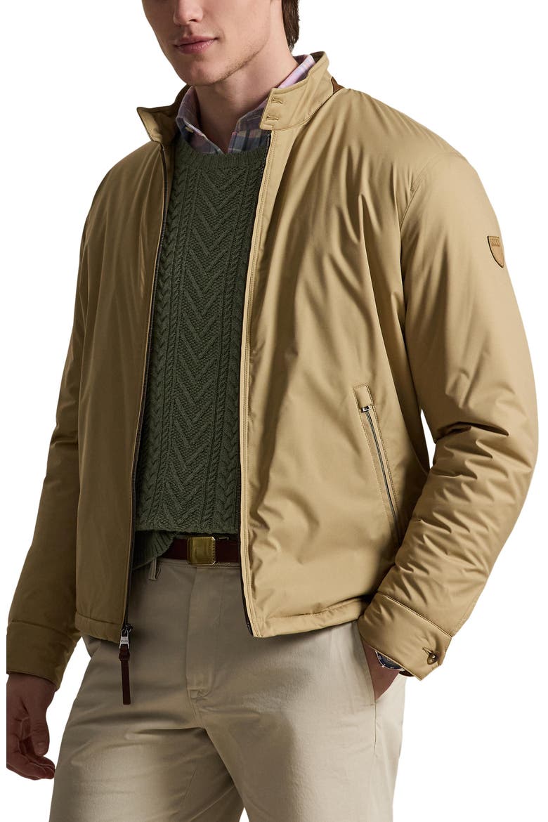 Performance Gabardine Bomber Jacket, Main, color, KHAKI