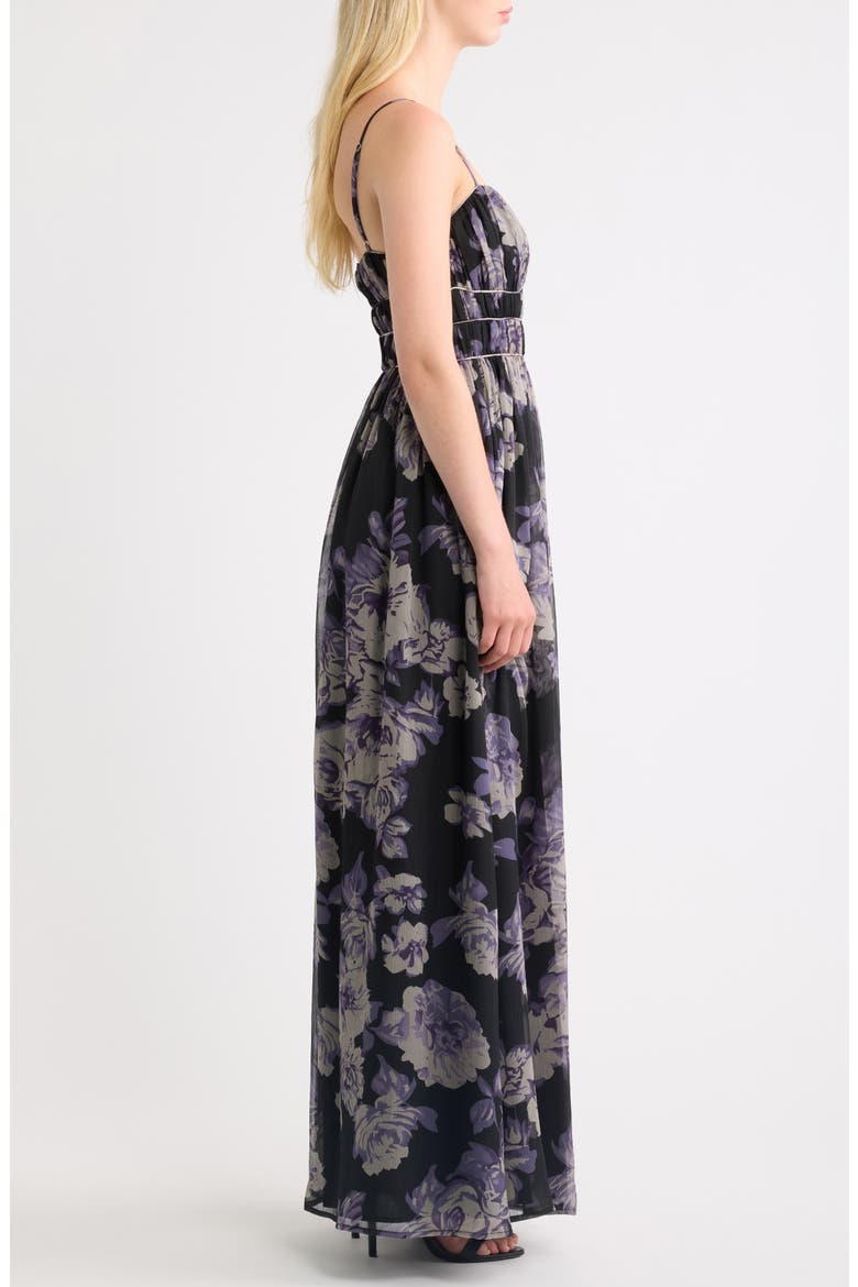 Inka Floral Maxi Dress, Alternate, color, BLACK FLORAL