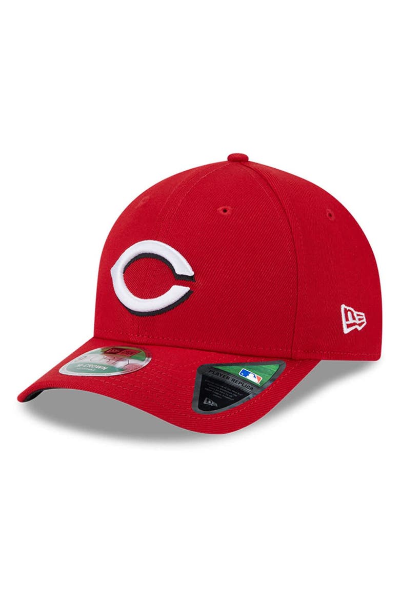Men's New Era  Red Cincinnati Reds Player Replica 9FORTY Adjustable Hat, Main, color, Red